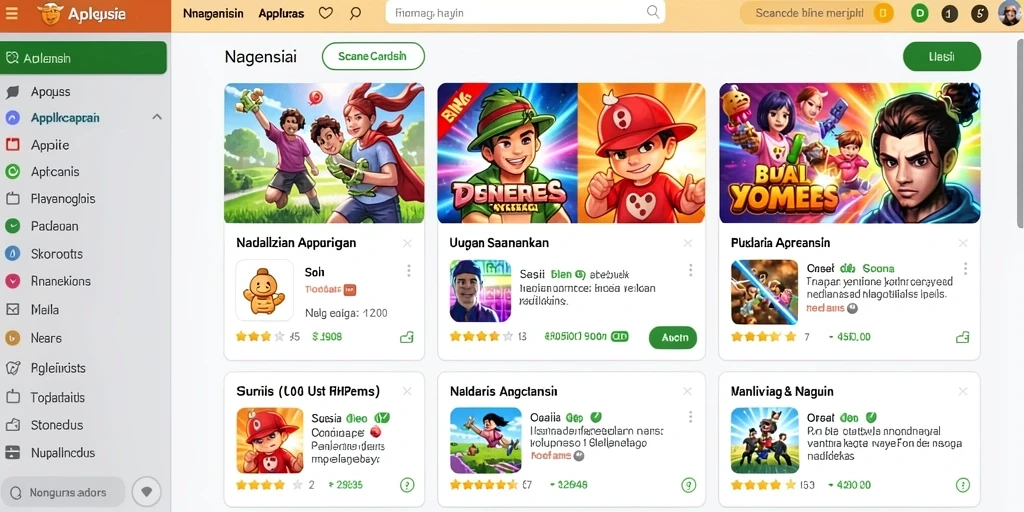Screen yang menunjukkan berbagai mode permainan yang tersedia.