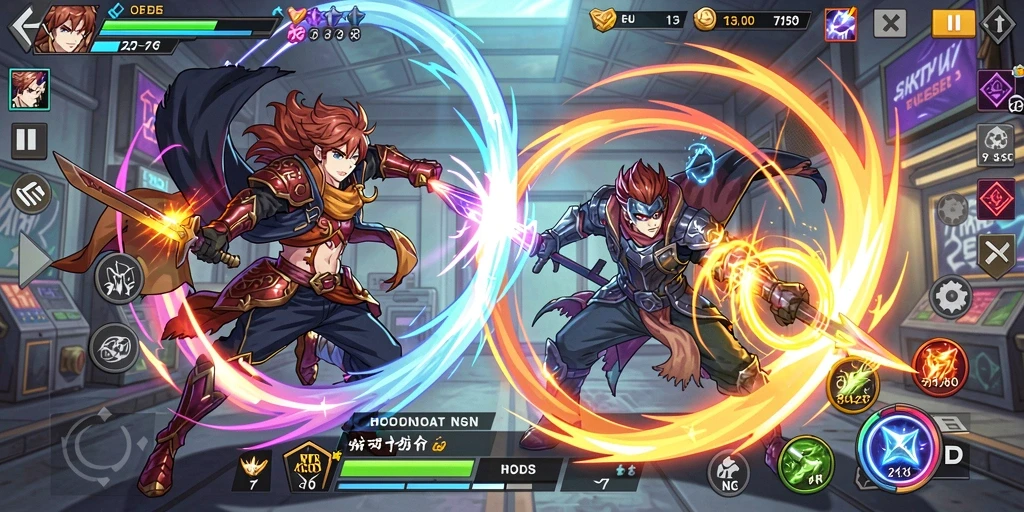 Tampilan level yang penuh warna dan detail.