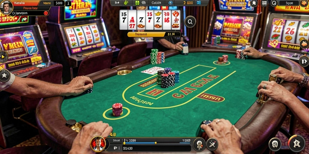 Screenshot menunjukkan level baru yang penuh warna.
