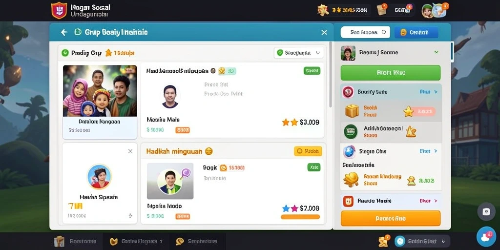 Leaderboard menunjukkan peringkat pemain secara real-time.