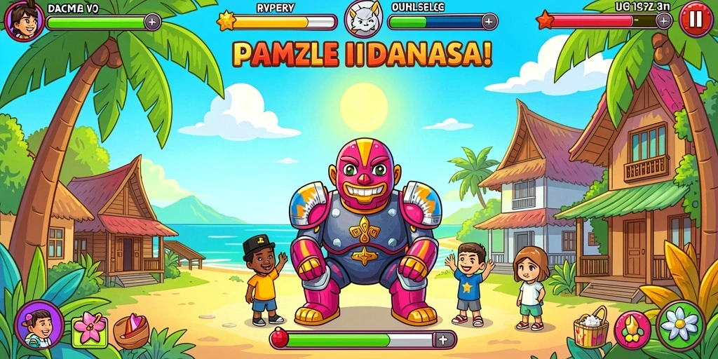Menyoroti interaksi multiplayer dengan pemain lain.
